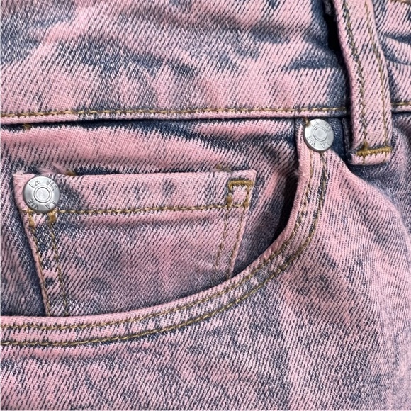 Rebecca Taylor La Vie Ines Pink Acid Wash Straight Leg Jeans. NWT - Picture 10 of 14